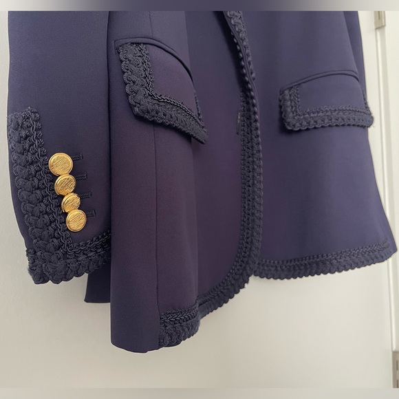 Gucci Navy Blue Single Breasted Blazer Jacket women’s size 38/ US 2 - Picture 10 of 16